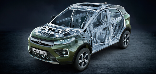 Tata Nexon steel structure for safety Tata Nexon Fortfied Cabin